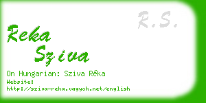 reka sziva business card